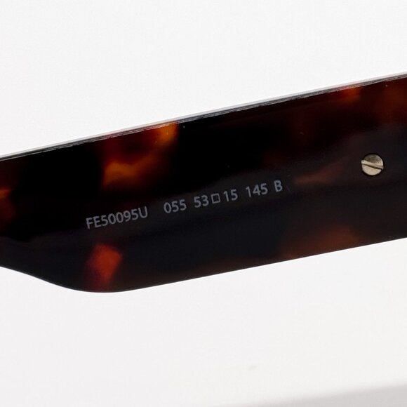 NEW FENDI FE50095U 055 UNISEX HAVANA SQUARE EYEGLASSES FENDI - Picture 9 of 10